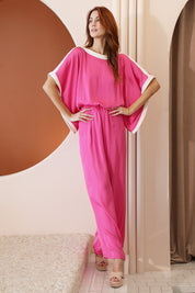 Contrast Band Jumpsuit
