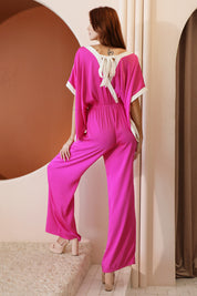 Contrast Band Jumpsuit