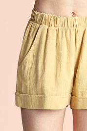 Washed Cotton Shorts