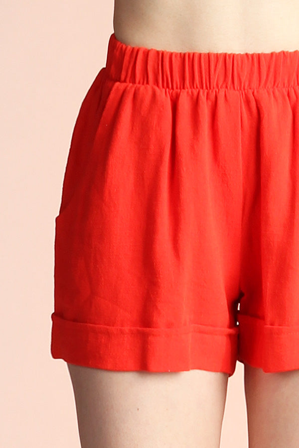 Washed Cotton Shorts