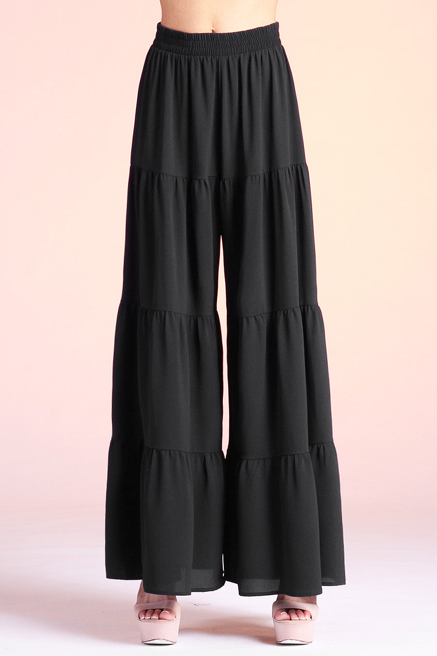 Tiered Wide Leg Pants