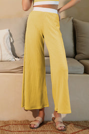 Contrast Knit Pants