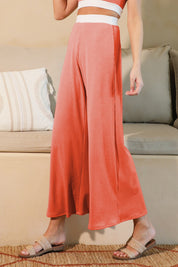 Contrast Knit Pants