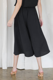 Matte Crepe Wide Leg Midi Pants