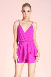 Asymmetrical Ruffle Romper