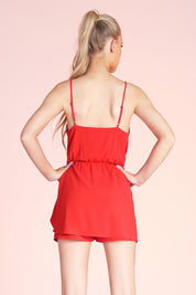 Asymmetrical Ruffle Romper