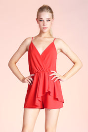 Asymmetrical Ruffle Romper