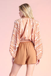 Adeline Stripe Tie Top