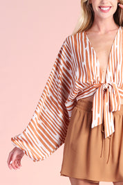 Adeline Stripe Tie Top