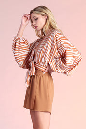 Adeline Stripe Tie Top