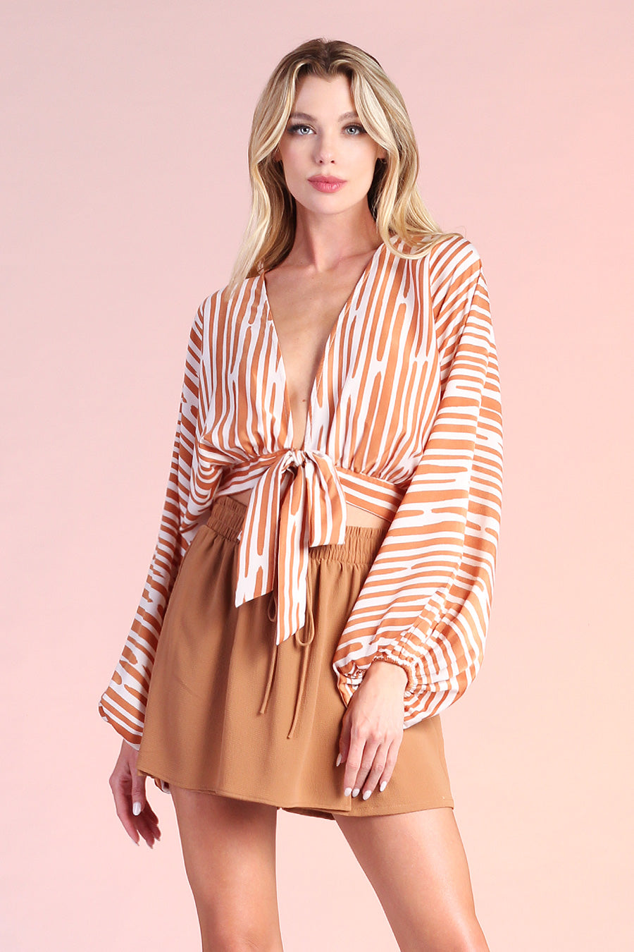 Adeline Stripe Tie Top