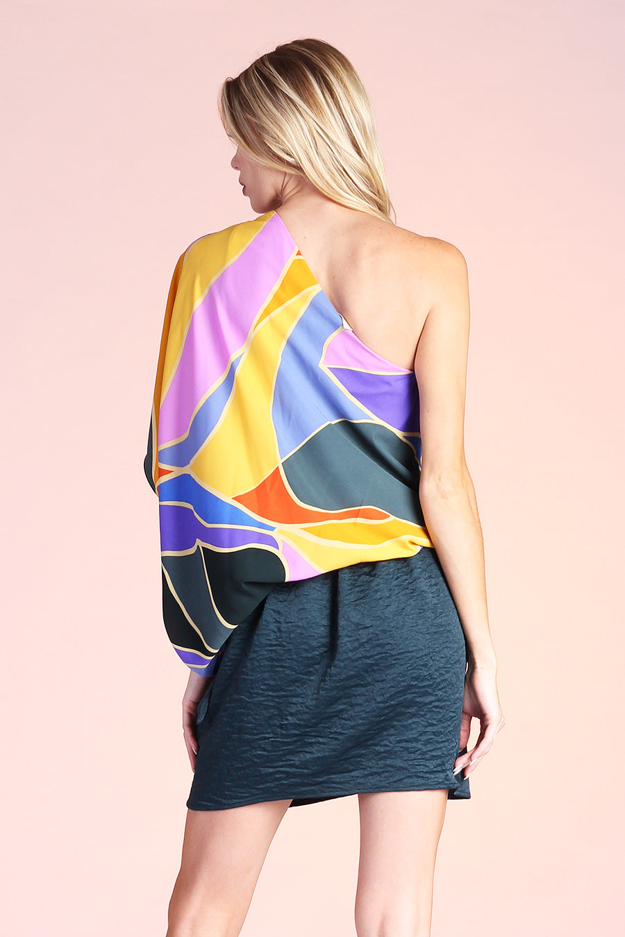 Metamorphosis Print One Shoulder Top