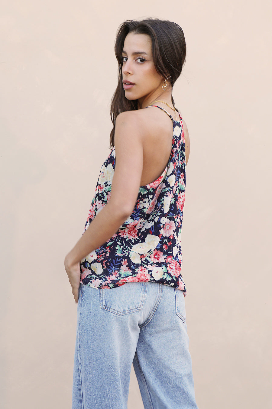 Floral Blossom Chiffon Cami Top