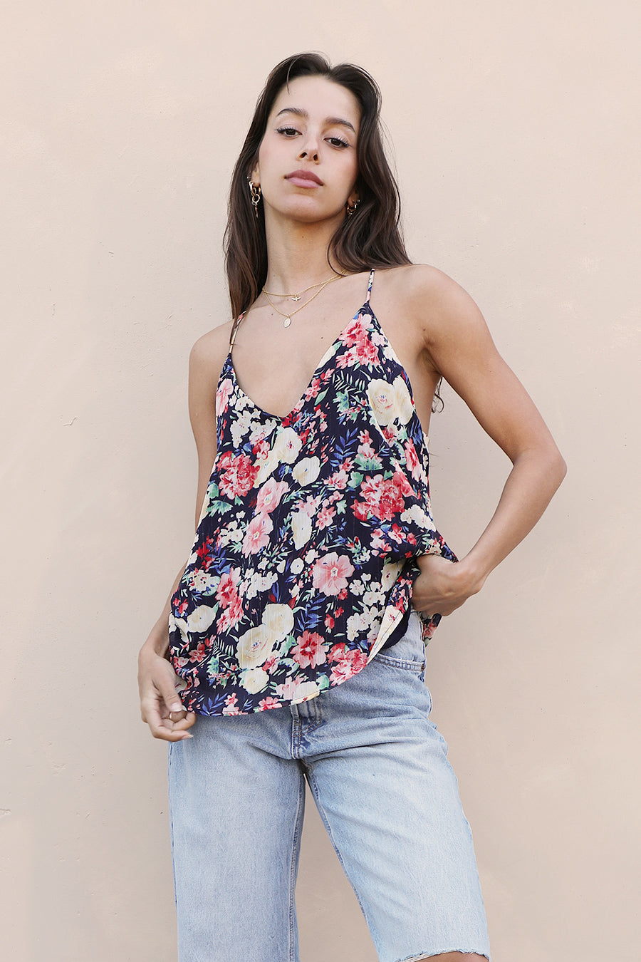 Floral Blossom Chiffon Cami Top