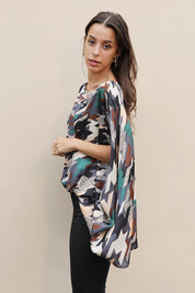 Houndstooth Caftan Top