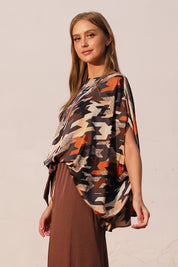 Houndstooth Caftan Top