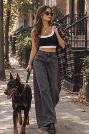 Contrast Knit Crop Tank - Ahri