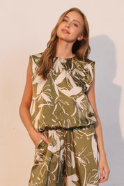 Dreaming Lily Satin Ruched Bubble Top