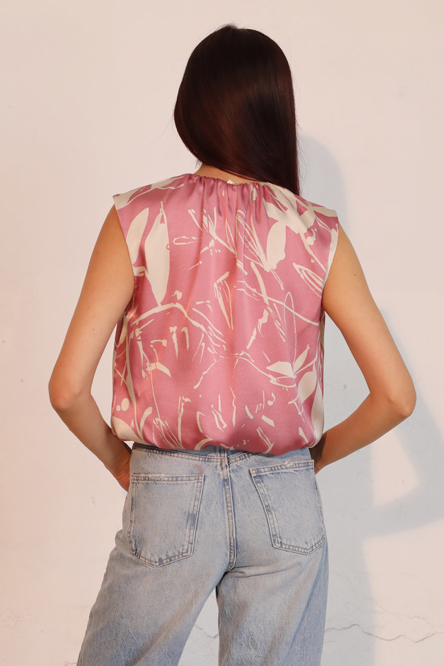 Dreaming Lily Satin Ruched Bubble Top