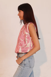 Dreaming Lily Satin Ruched Bubble Top