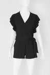 Washed Cotton Wrap Romper - Ahri