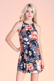 Fall Flower Shift Dress