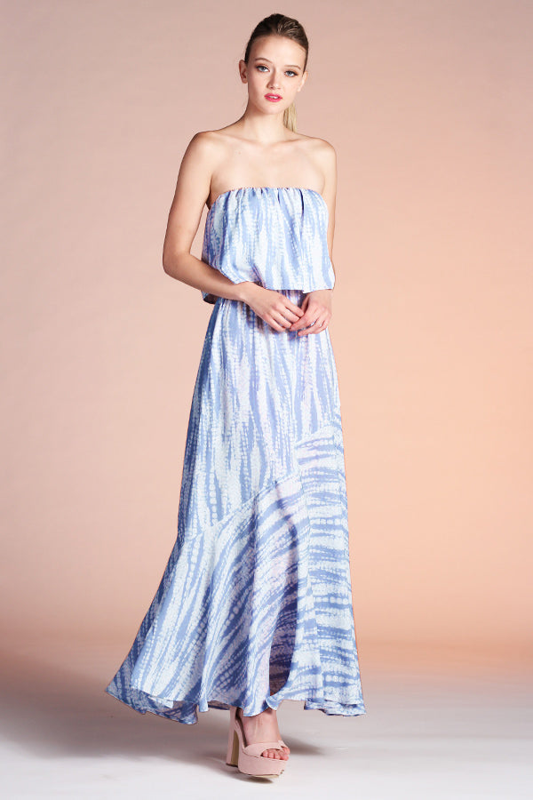 Aquamarine Strapless Maxi Dress - Ahri