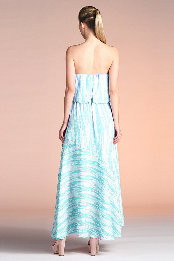 Aquamarine Strapless Maxi Dress - Ahri