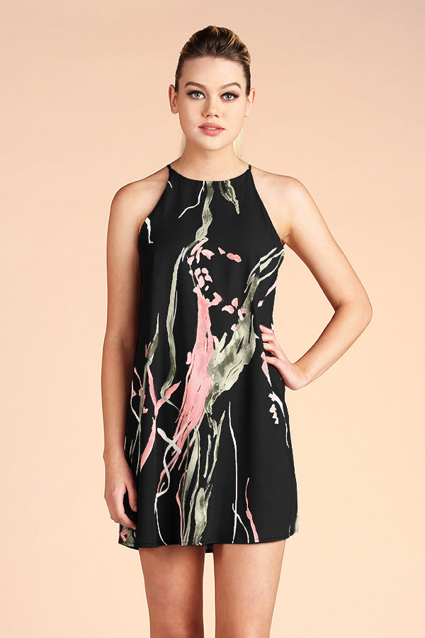 Marbleized Vine Shift Dress