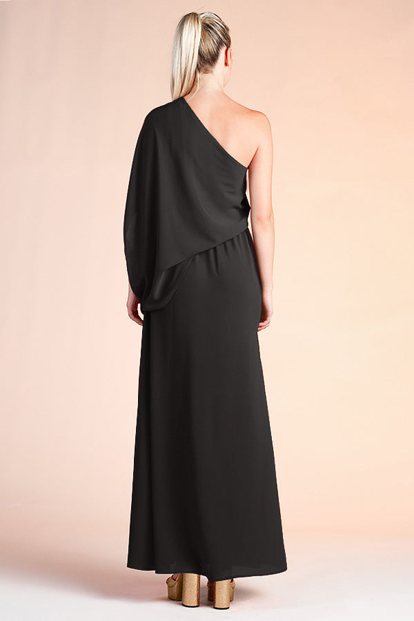 Slouchy One Shoulder Maxi Dress