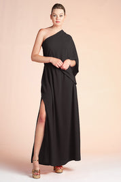 Slouchy One Shoulder Maxi Dress