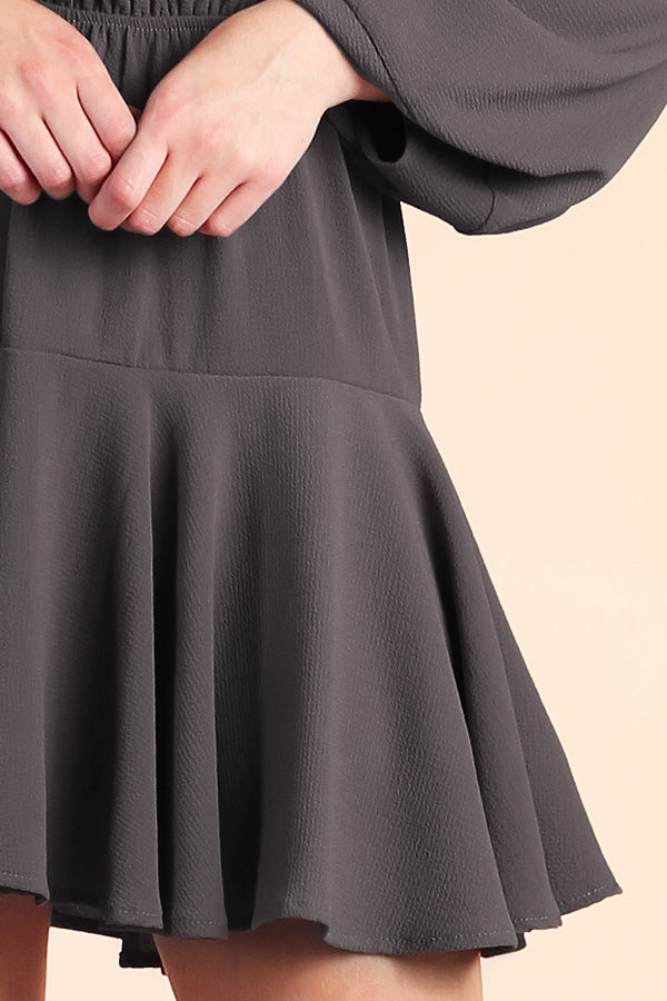Cuffed Bell Sleeve Dress - Ahri