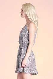 Mixed Dot Baby Ruffle Cami Dress - Ahri