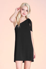 One Shoulder Tie Mini Dress