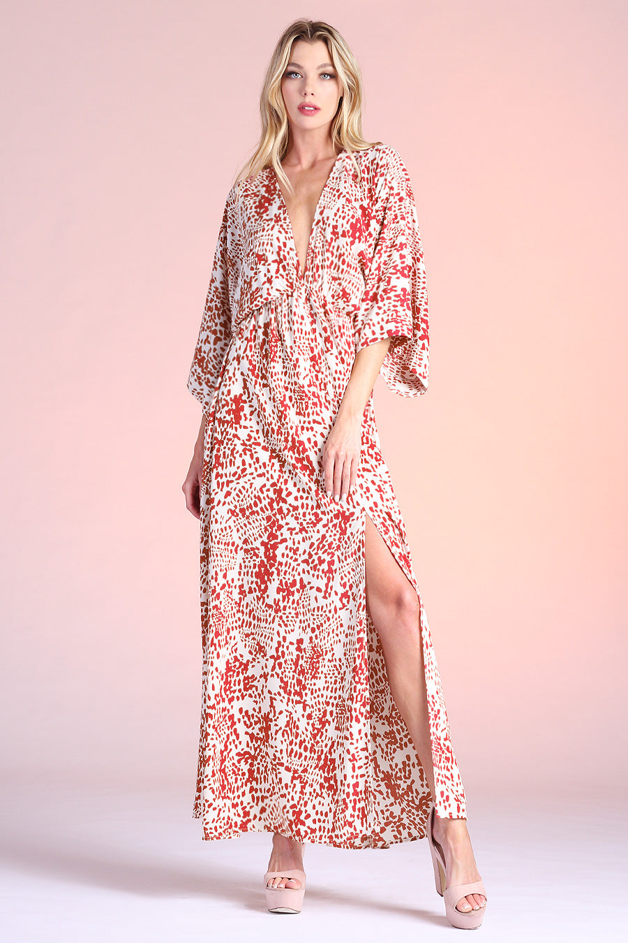 Center Split Sienna Print Maxi Dress