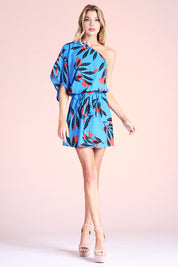 Havana Fern One Shoulder Dress