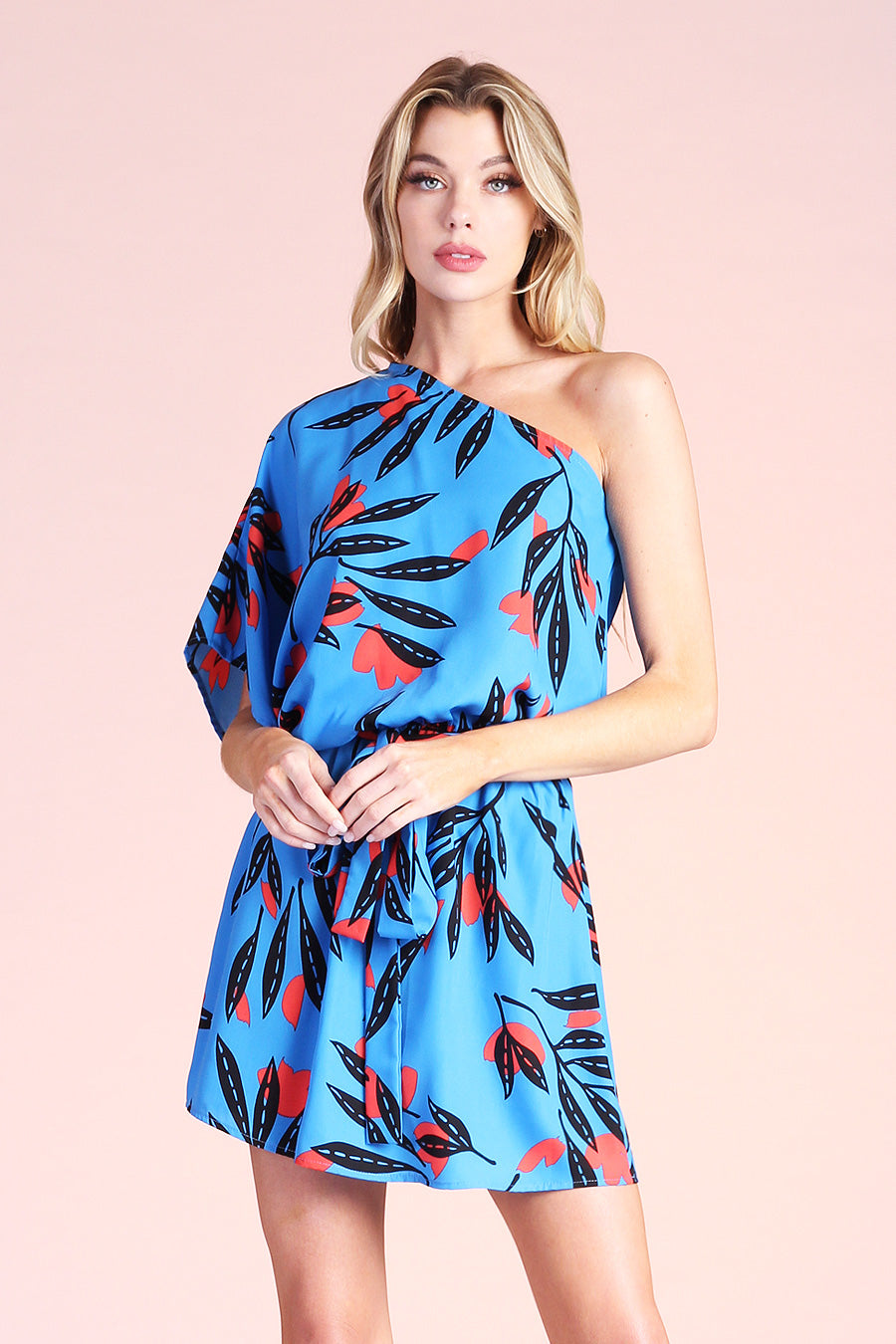 Havana Fern One Shoulder Dress