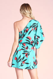 Havana Fern One Shoulder Dress