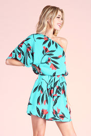 Havana Fern One Shoulder Dress