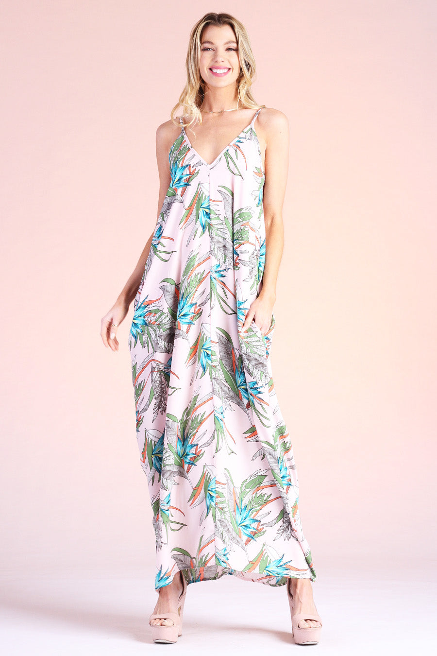 Leafy Paradise Cocoon Dress