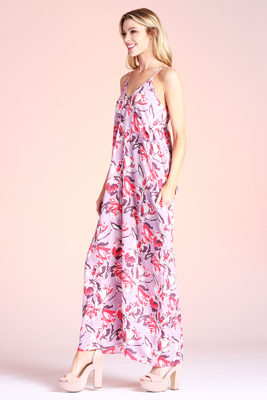 Abstract Floral Cocoon Maxi