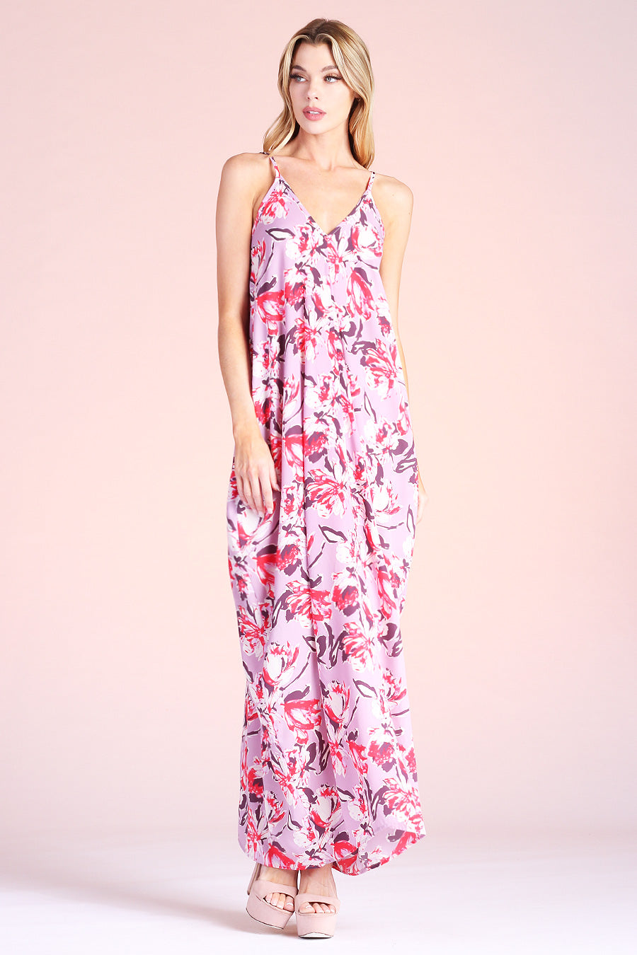 Abstract Floral Cocoon Maxi