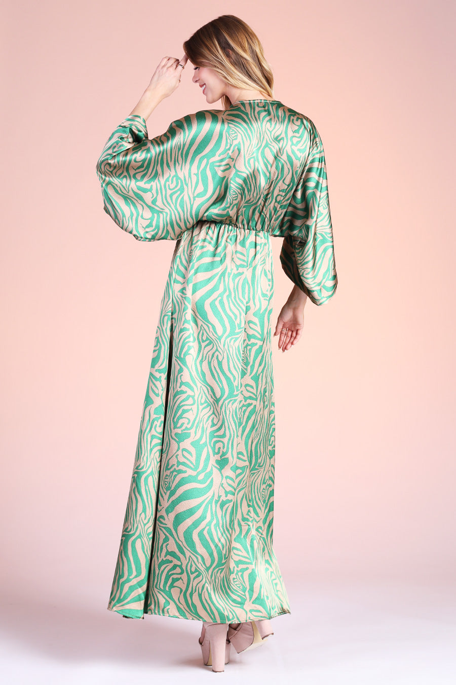 Frida Luxe Satin Kimono Maxi