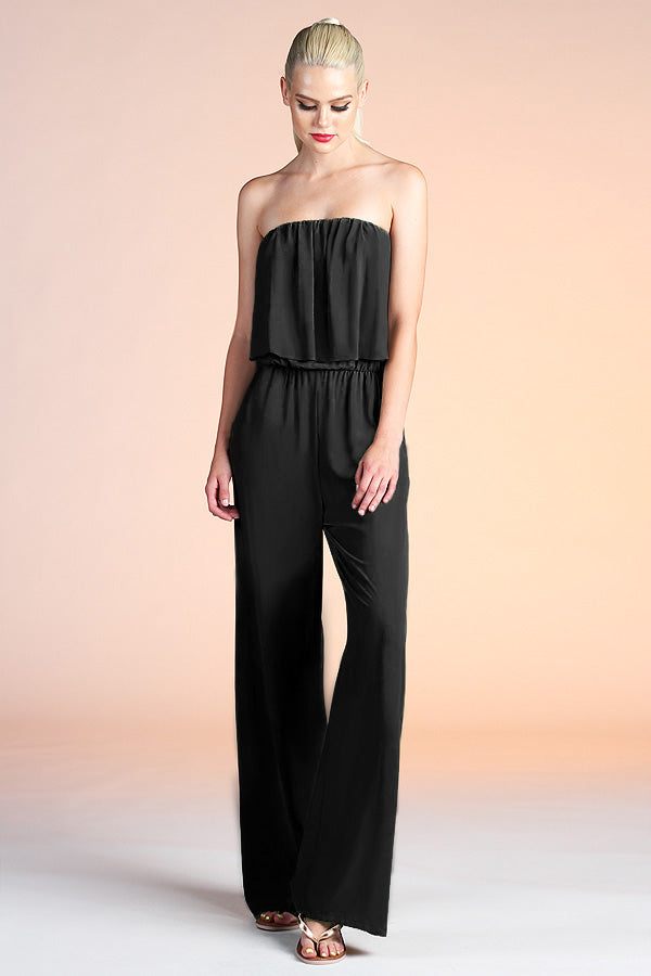 Simple Strapless Jumpsuit