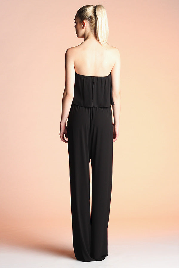 Simple Strapless Jumpsuit