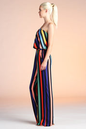 Midnight Rainbow Strapless Jumpsuit