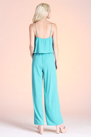 Tuck Pleat Cami Jumpsuit - Mint