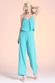 Tuck Pleat Cami Jumpsuit - Mint