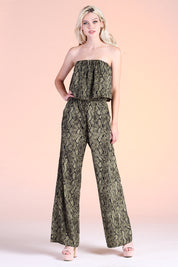 Night Snake Strapless Jumpsuit