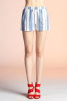 Resort Stripe Linen Shorts - Ahri